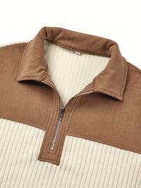 Halstead Contrast Panel Quarter Zip Pullover