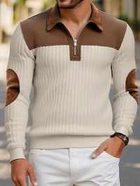 Halstead Contrast Panel Quarter Zip Pullover