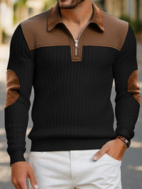 Halstead Contrast Panel Quarter Zip Pullover
