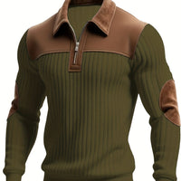 Halstead Contrast Panel Quarter Zip Pullover