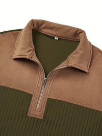 Halstead Contrast Panel Quarter Zip Pullover