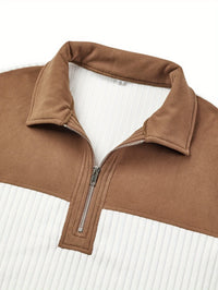 Halstead Contrast Panel Quarter Zip Pullover