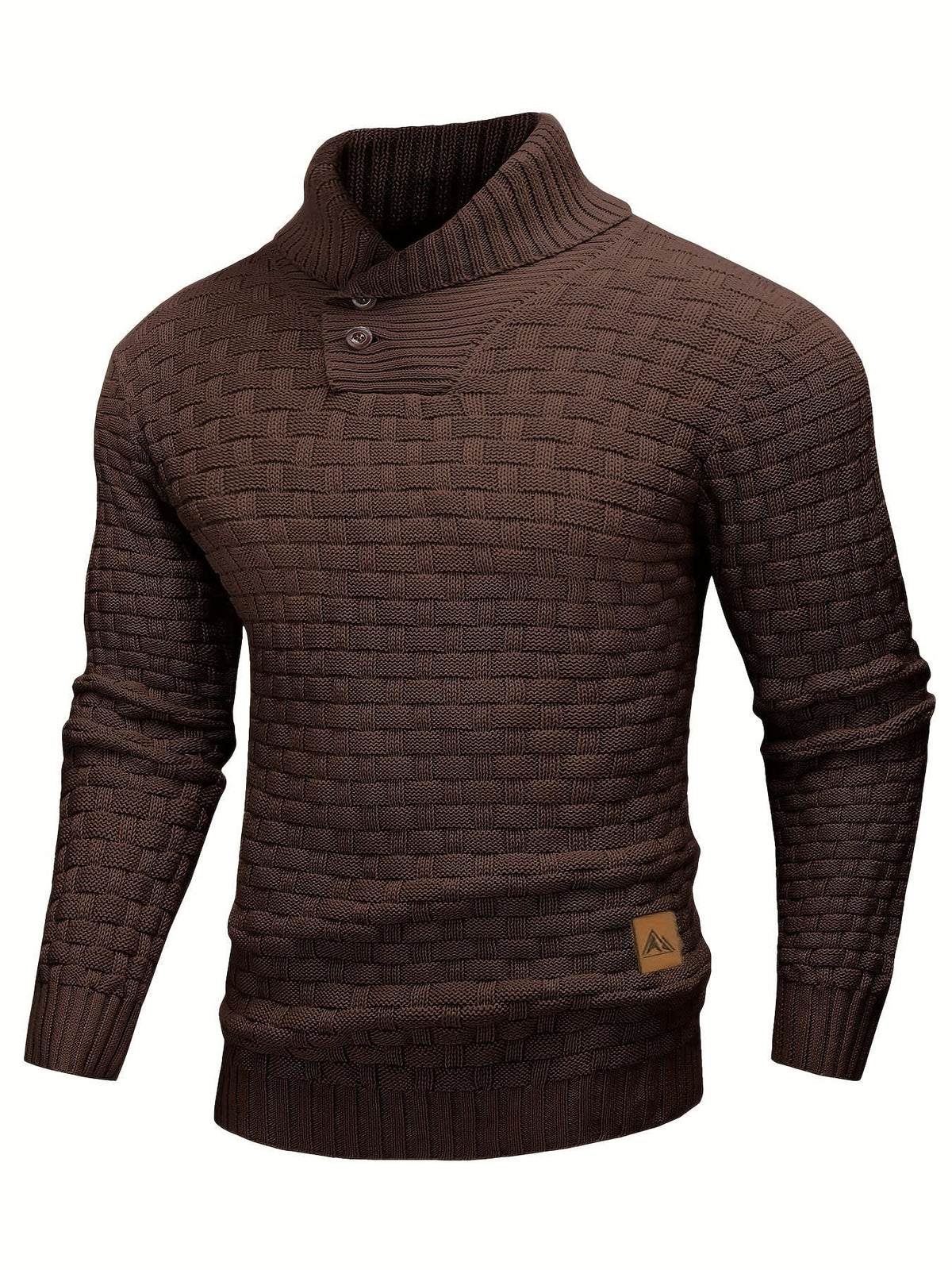 Ingram Basket Weave Shawl Collar Jumper