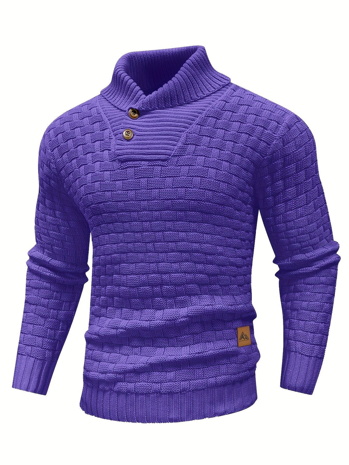 Ingram Basket Weave Shawl Collar Jumper