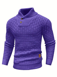 Ingram Basket Weave Shawl Collar Jumper