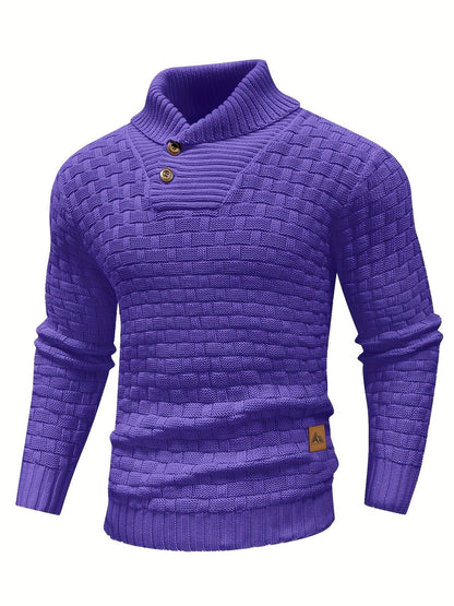 Ingram Basket Weave Shawl Collar Jumper_10