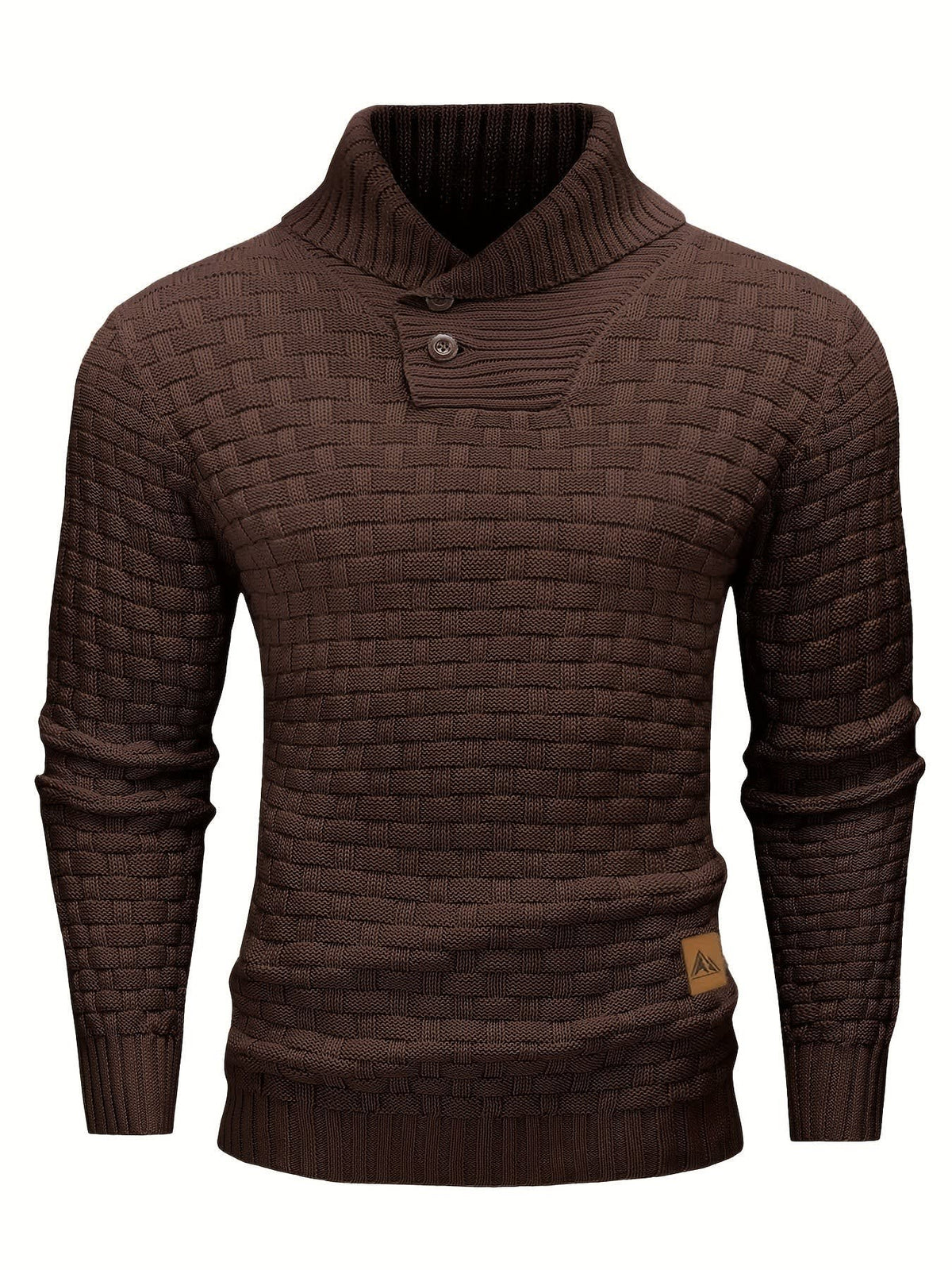 Ingram Basket Weave Shawl Collar Jumper