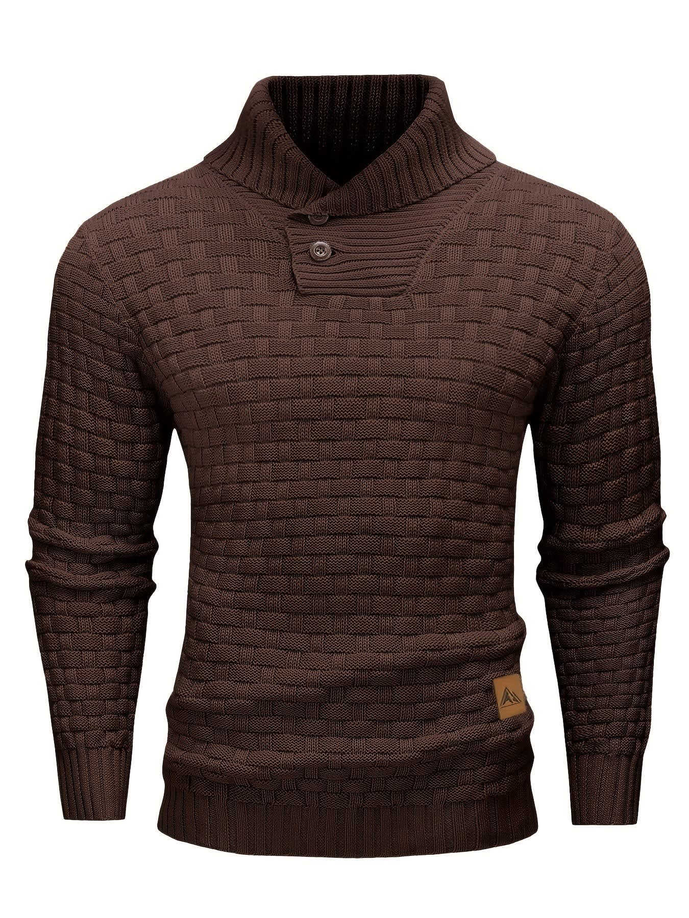 Ingram Basket Weave Shawl Collar Jumper_11