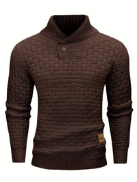 Ingram Basket Weave Shawl Collar Jumper
