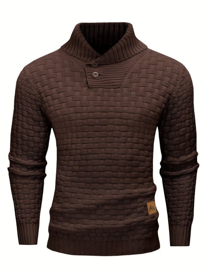 Ingram Basket Weave Shawl Collar Jumper_11