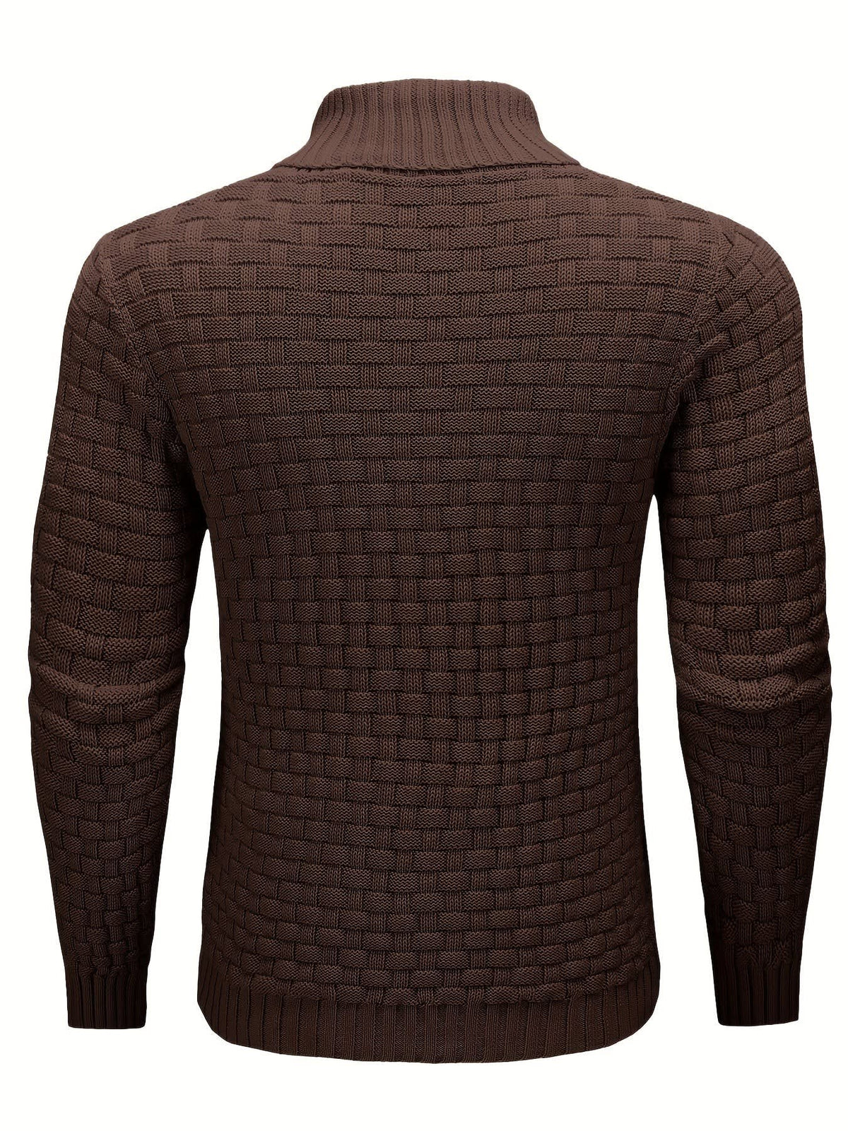 Ingram Basket Weave Shawl Collar Jumper