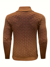 Ingram Basket Weave Shawl Collar Jumper