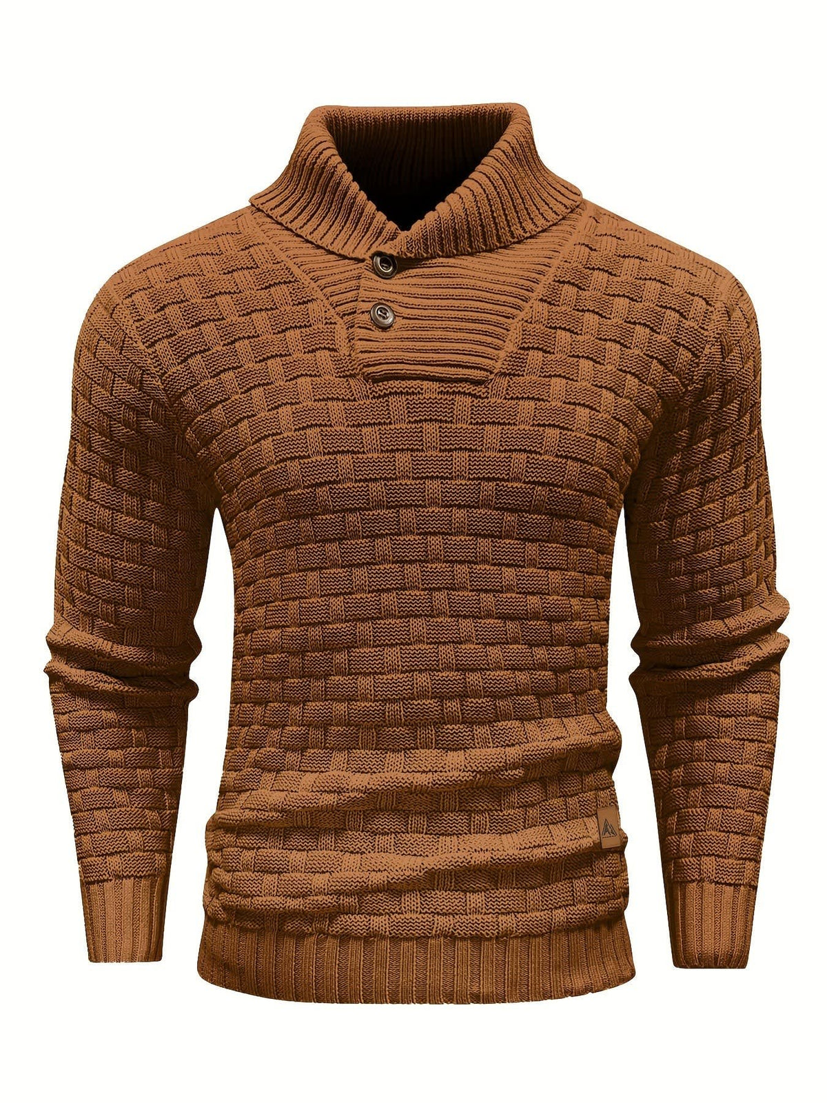 Ingram Basket Weave Shawl Collar Jumper