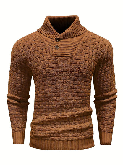 Ingram Basket Weave Shawl Collar Jumper_16
