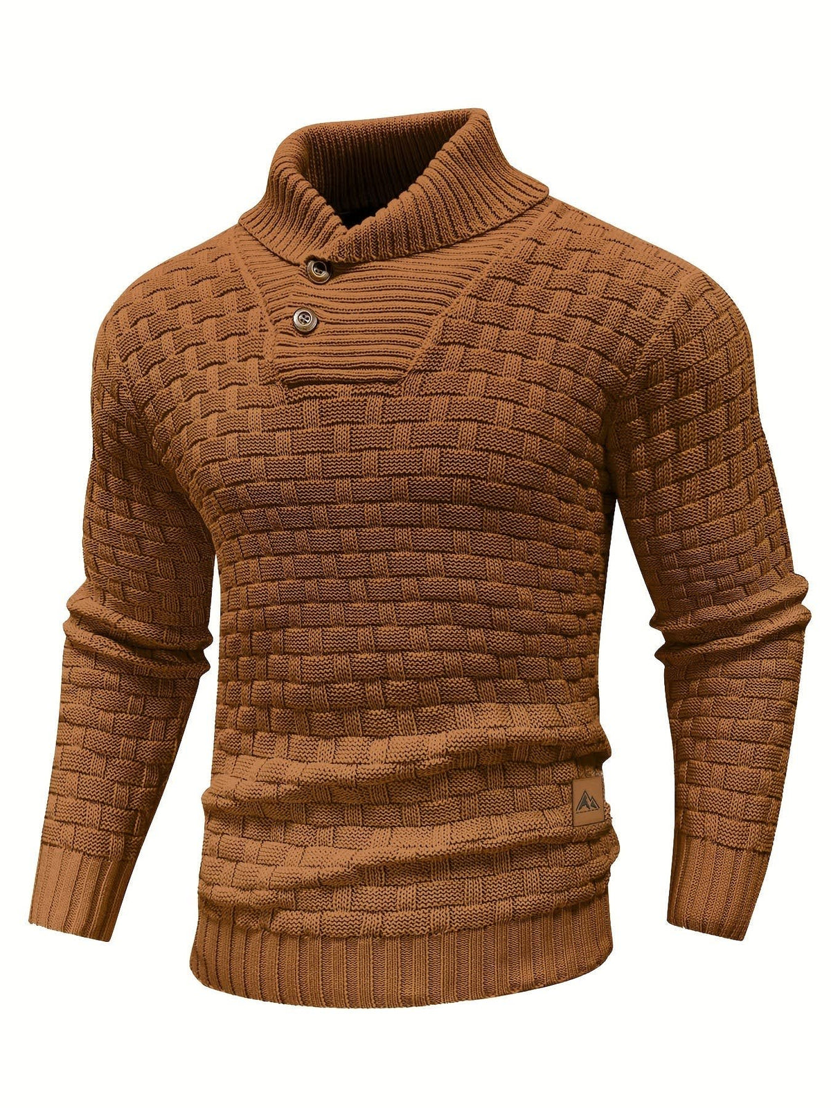 Ingram Basket Weave Shawl Collar Jumper