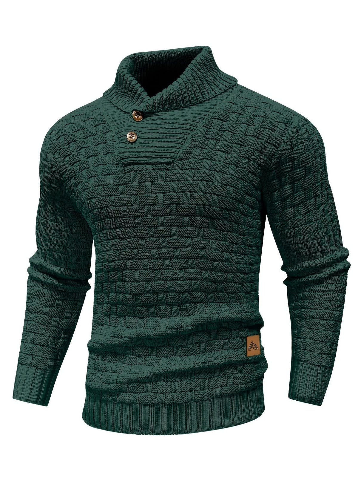 Ingram Basket Weave Shawl Collar Jumper