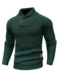 Ingram Basket Weave Shawl Collar Jumper
