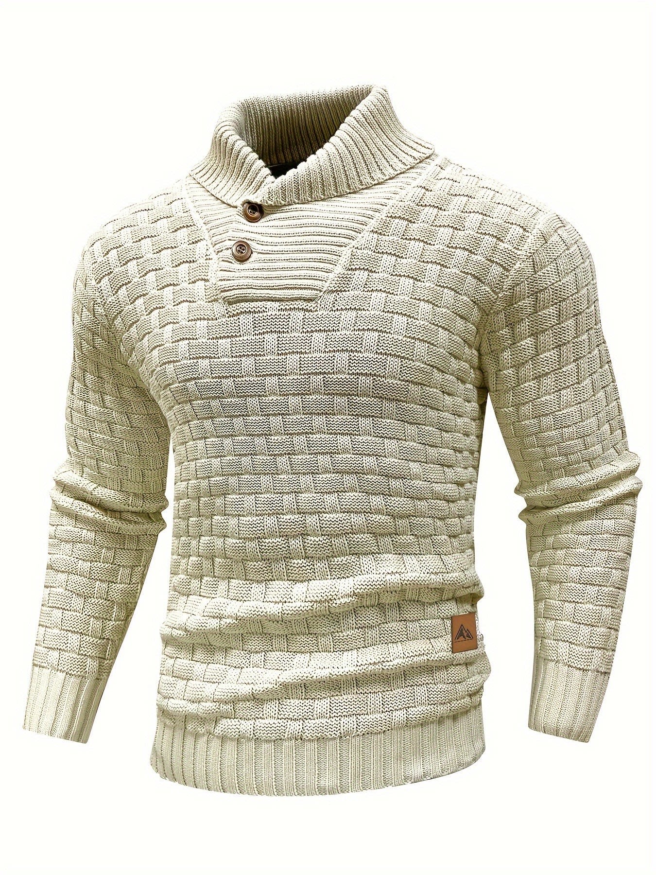 Ingram Basket Weave Shawl Collar Jumper_4