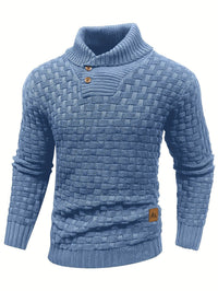 Ingram Basket Weave Shawl Collar Jumper