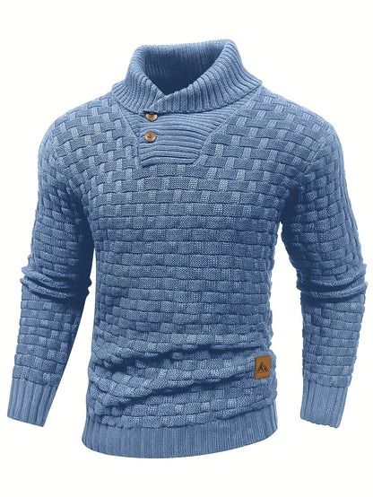 Ingram Basket Weave Shawl Collar Jumper_5