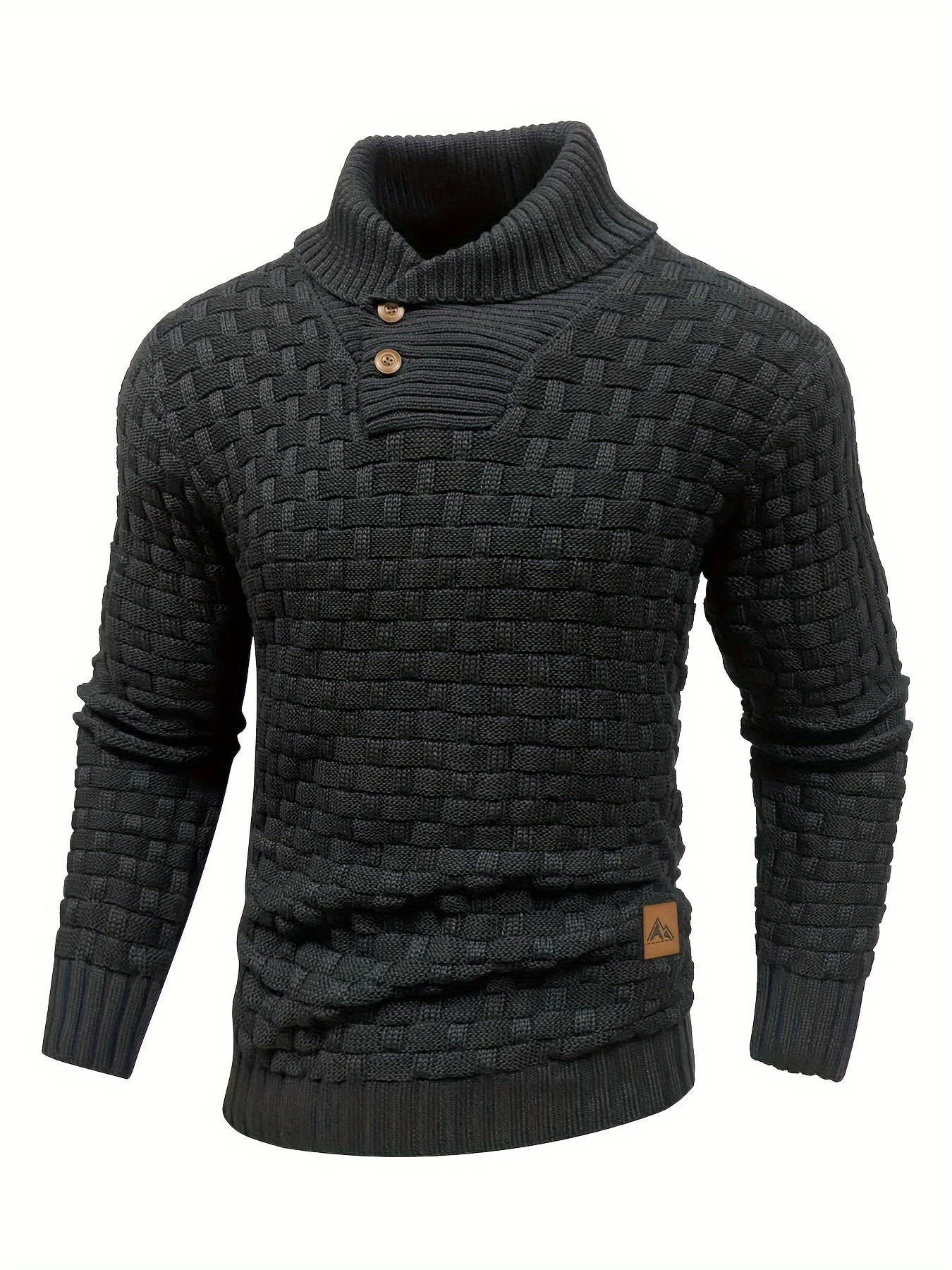 Ingram Basket Weave Shawl Collar Jumper_6