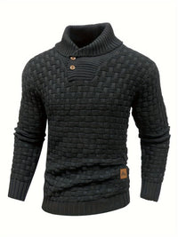 Ingram Basket Weave Shawl Collar Jumper