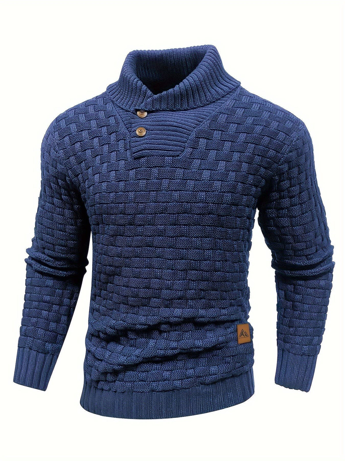 Ingram Basket Weave Shawl Collar Jumper