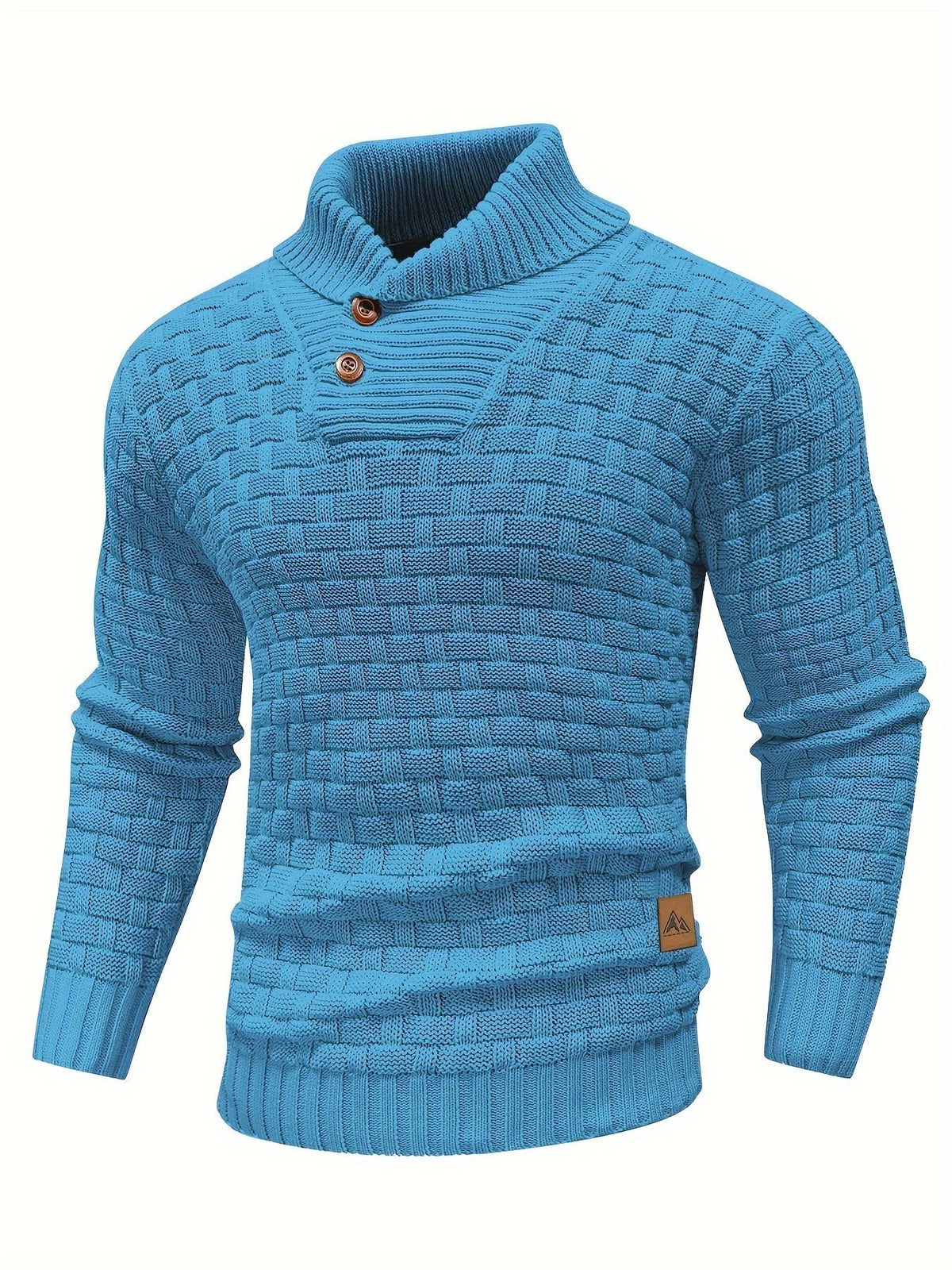 Ingram Basket Weave Shawl Collar Jumper