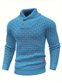 Ingram Basket Weave Shawl Collar Jumper