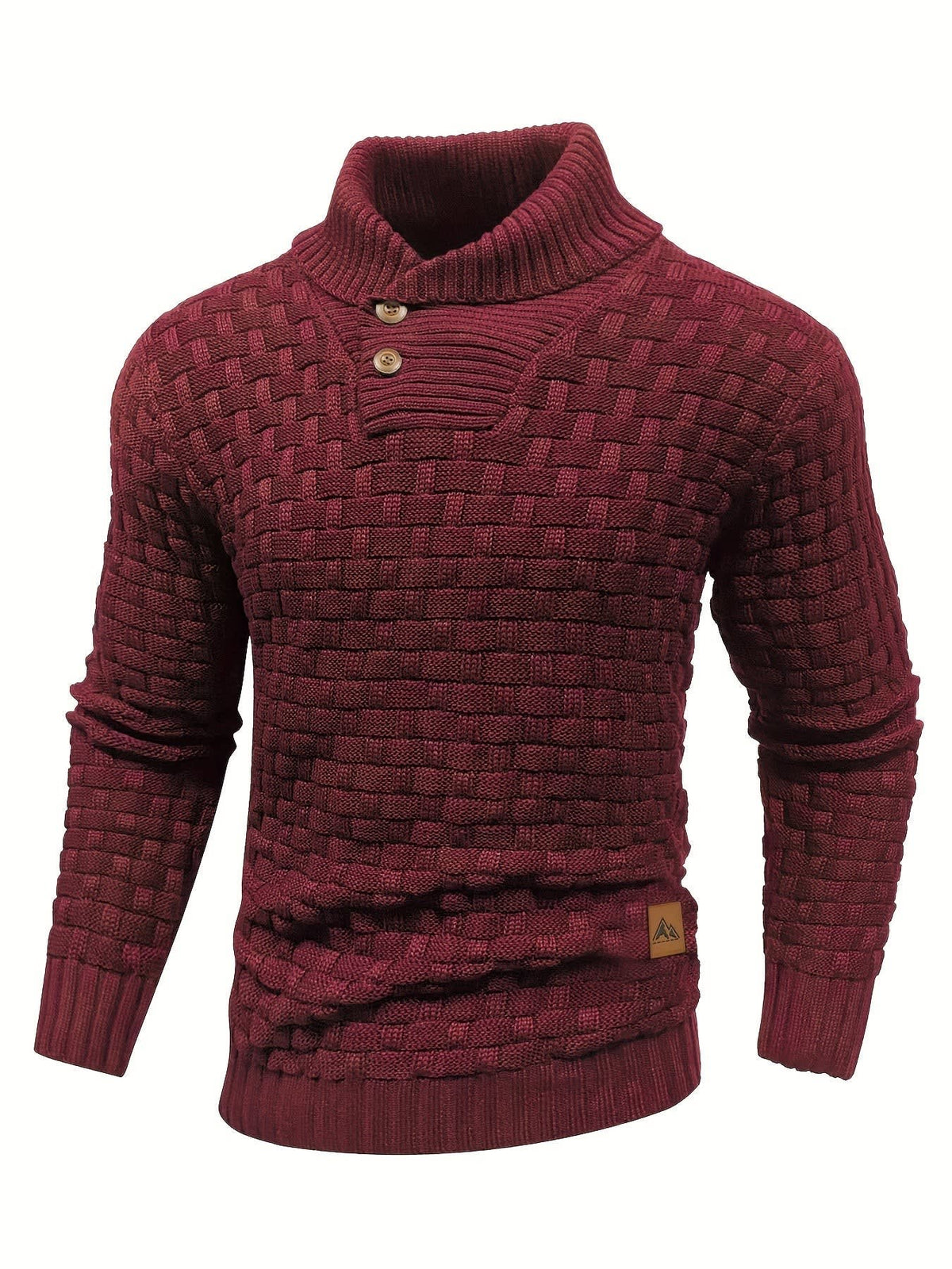 Ingram Basket Weave Shawl Collar Jumper