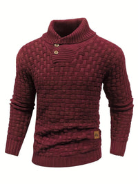 Ingram Basket Weave Shawl Collar Jumper