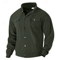 Evander Corduroy Button Front Overshirt
