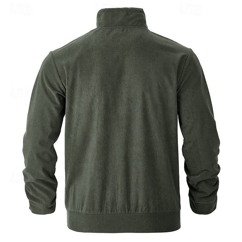 Evander Corduroy Button Front Overshirt