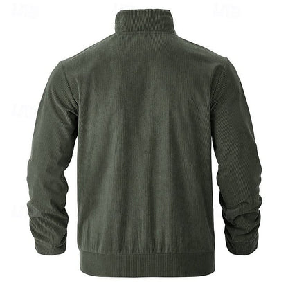 Evander Corduroy Button Front Overshirt_13