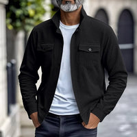 Evander Corduroy Button Front Overshirt