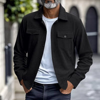 Evander Corduroy Button Front Overshirt