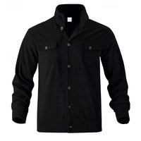 Evander Corduroy Button Front Overshirt