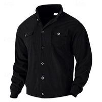 Evander Corduroy Button Front Overshirt