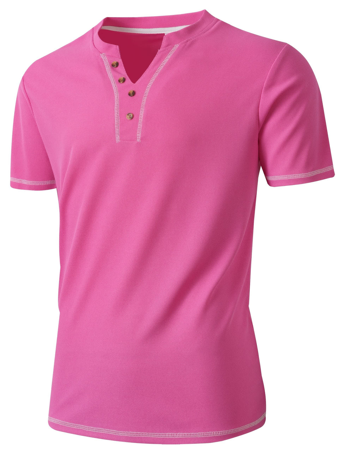 Langley Waffle Knit Short Sleeve Henley