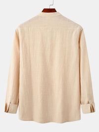 Dover Linen Blend Long Sleeve Two Piece Set