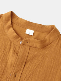 Dover Linen Blend Long Sleeve Two Piece Set