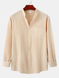 Dover Linen Blend Long Sleeve Two Piece Set