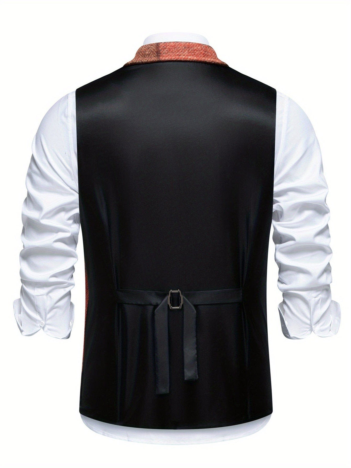 Langston Patchwork Herringbone Lapel Waistcoat