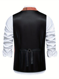 Langston Patchwork Herringbone Lapel Waistcoat