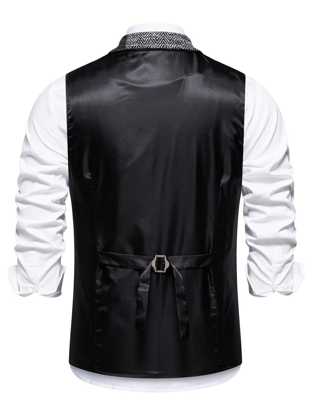 Langston Patchwork Herringbone Lapel Waistcoat