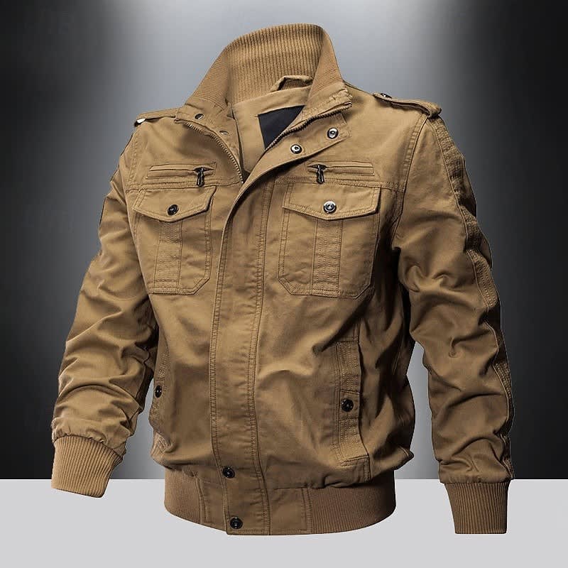 Elvin Multi Pocket Cotton Bomber Jacket