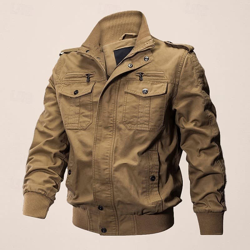 Elvin Multi Pocket Cotton Bomber Jacket