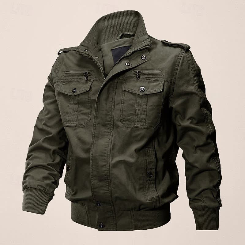 Elvin Multi Pocket Cotton Bomber Jacket