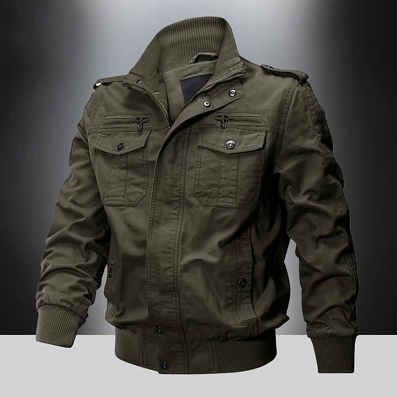 Elvin Multi Pocket Cotton Bomber Jacket