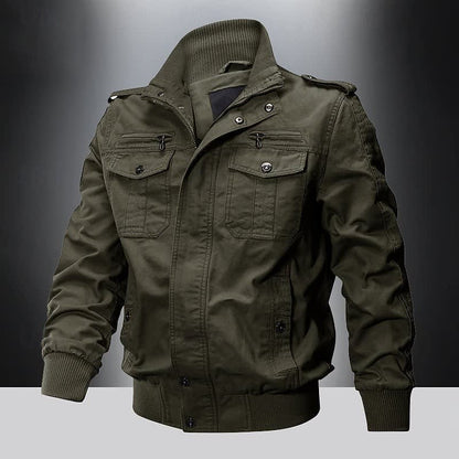 Elvin Multi Pocket Cotton Bomber Jacket_6